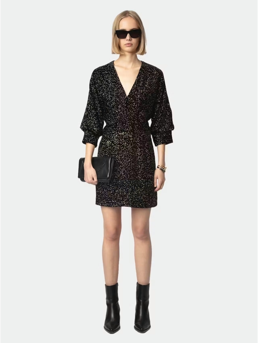 ZADIG & VOLTAIRE Paris NWT Rossi Velvet Sparkle Dress